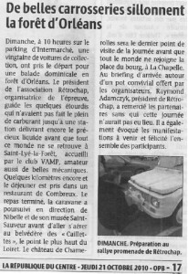 La république du Centre Octobre 2010